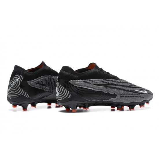 Nike Phantom GX Elite FG Gray Black Orange Low Football Boots Men