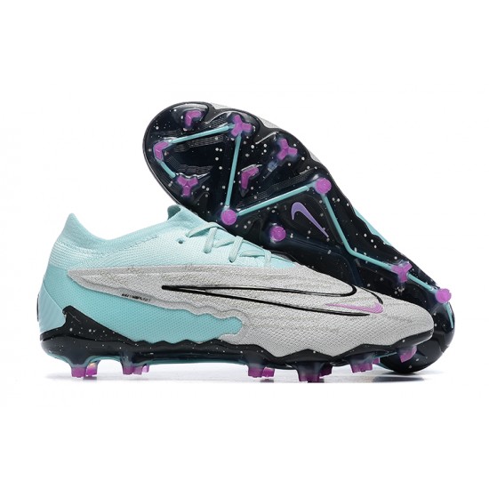 Nike Phantom GX Elite FG Gray Blue Purple Black Low Football Boots Men