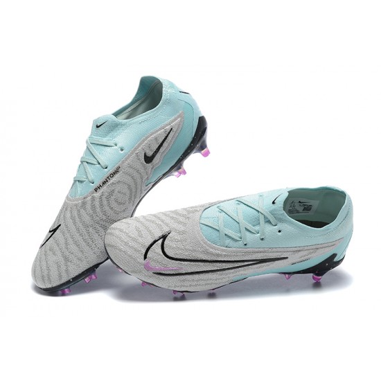 Nike Phantom GX Elite FG Gray Blue Purple Black Low Football Boots Men