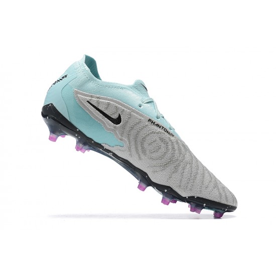 Nike Phantom GX Elite FG Gray Blue Purple Black Low Football Boots Men