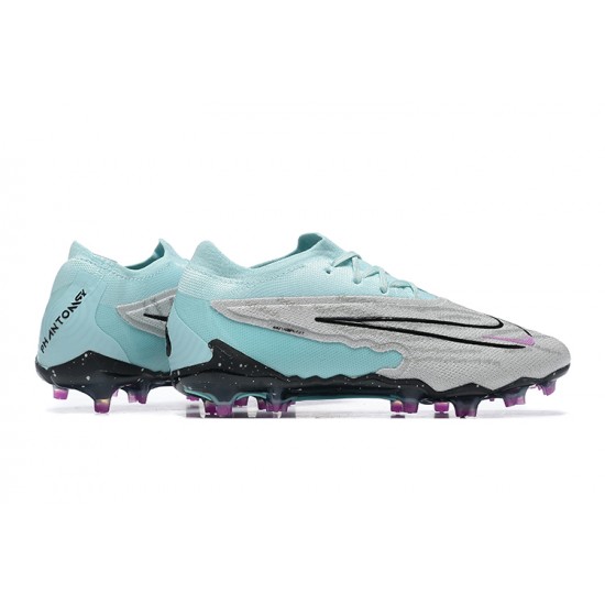 Nike Phantom GX Elite FG Gray Blue Purple Black Low Football Boots Men