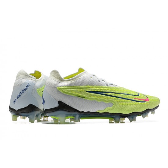 Nike Phantom GX Elite FG Green White Gray Low Football Boots Men