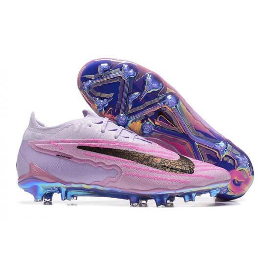 Nike Phantom GX Elite FG LightPurple Pink Black Low Football Boots Men