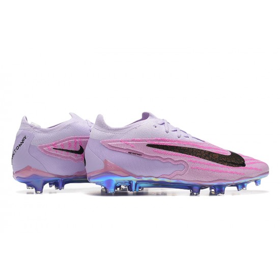 Nike Phantom GX Elite FG LightPurple Pink Black Low Football Boots Men