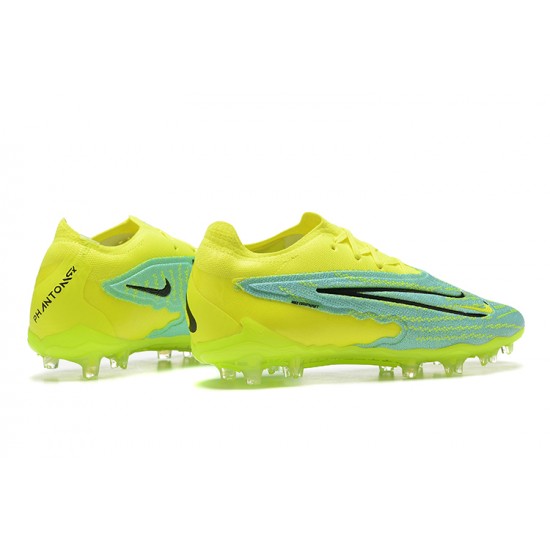 Nike Phantom GX Elite FG Light/Yellow Green Black Low Football Boots Men Nike Phantom GX Elite FG Light/Yellow Green Black Low Football Boots Men