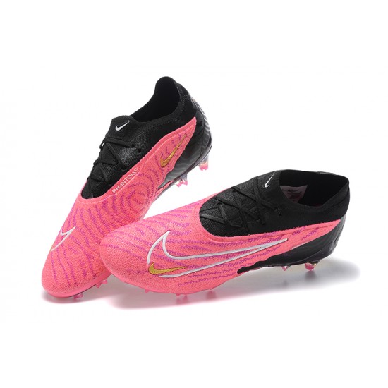 Nike Phantom GX Elite FG Pink Black Blue Low Football Boots Men