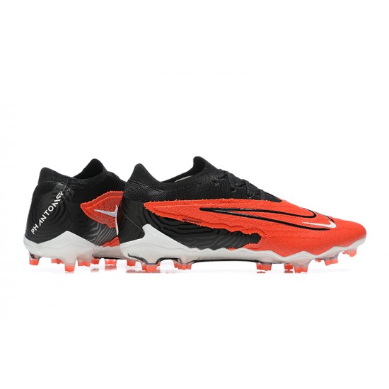 Nike Phantom GX Elite FG White Orange Black Low Football Boots Men Nike Phantom GX Elite FG White Orange Black Low Football Boots Men
