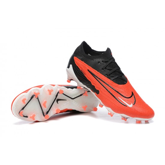 Nike Phantom GX Elite FG White Orange Black Low Football Boots Men Nike Phantom GX Elite FG White Orange Black Low Football Boots Men