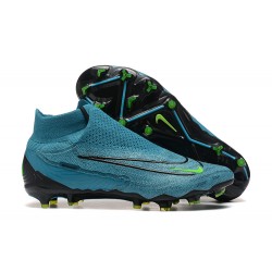 Nike Phantom GX Elite FG High Top Football Boots Deep Blue Black For Men 