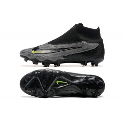 Nike Phantom GX Elite FG High Top Football Boots Grey Black Yellow For Men 