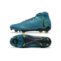 Nike Phantom Luna Elite FG High Top Ltblue Black Green Football Boots For Men 