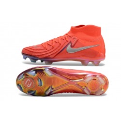 Nike Phantom Luna Elite FG High Top Football Boots Red Silver For Men/Women