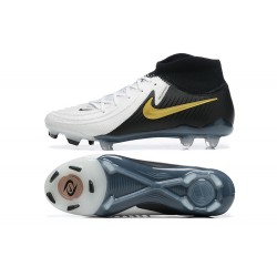 Nike Phantom Luna Elite FG High Top White Black Gold Football Boots For Men/Women