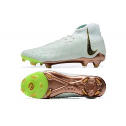 Nike Phantom Luna Elite FG High Top White Gold Green Football Boots For Men 