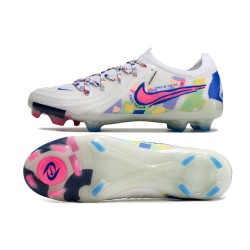 Nike Phantom Luna Elite FG Low Football Boots White Purple Blue For Men/Women