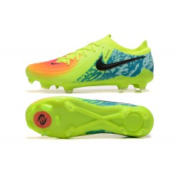 Nike Phantom Luna Elite FG Low Yellow Black Blue Football Boots For Men 