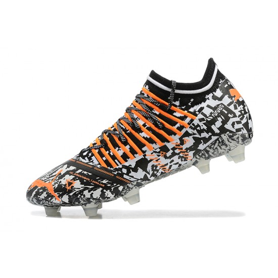 Puma Future Z 1 3 FG Instinct Orange White Black Low Men Football Boots