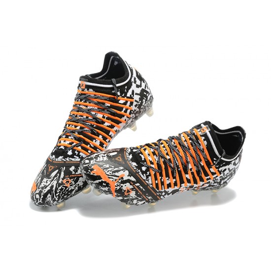 Puma Future Z 1 3 FG Instinct Orange White Black Low Men Football Boots