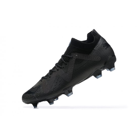 Puma Future Ultimate FG Black Gray Low Men Football Boots