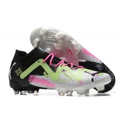 Puma Future Ultimate FG Black Pink Green White Blue Low Men Football Boots