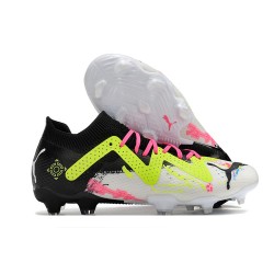 Puma Future Ultimate FG Low Black Yellow White For Women/Men Football Boots