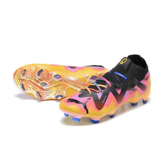 Puma Future Ultimate FG Low Gold Black Pink Men Football Boots