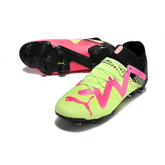 Puma Future Ultimate FG Low Green Black Pink For Women/Men Football Boots