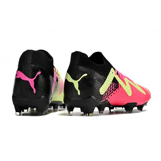 Puma Future Ultimate FG Low Green Black Pink For Women/Men Football Boots