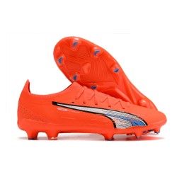 Puma Future Ultimate FG Low Red Grey Men Football Boots