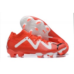 Puma Future Ultimate FG Low Red White Men Football Boots