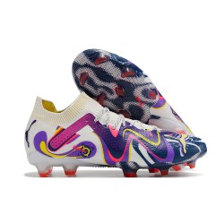 Puma Future Ultimate FG Low White Black Purple For Women/Men Football Boots