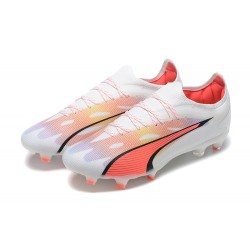 Puma Future Ultimate FG Low White Pink Men Football Boots