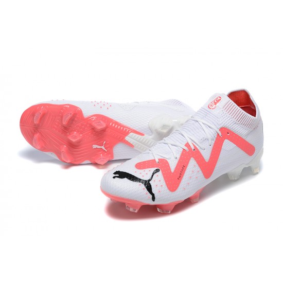 Puma Future Ultimate FG Low White Pink Men Football Boots