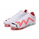 Puma Future Ultimate FG Low White Pink Men Football Boots