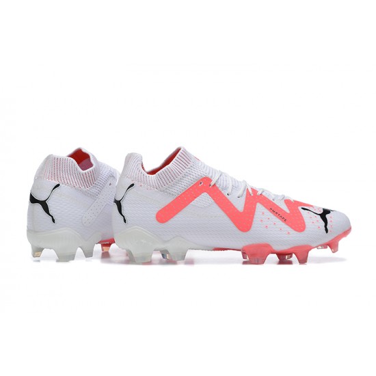 Puma Future Ultimate FG Low White Pink Men Football Boots