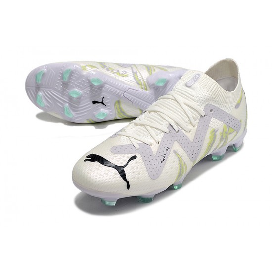 Puma Future Ultimate FG Low White Turqoise For Women/Men Football Boots