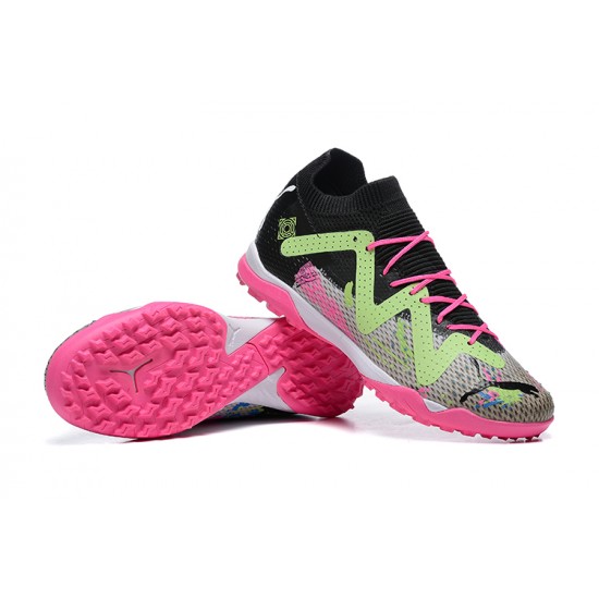 Puma Future Ultimate TF Low Pink Black Light Green Men Football Boots