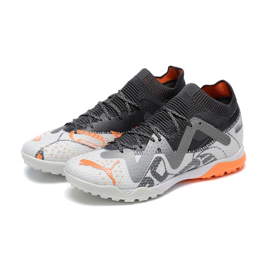 Puma Future Ultimate TF Low White Black Orange Men Football Boots