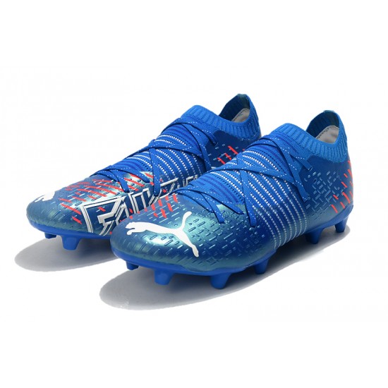 Puma Future Z 1.1 FG Low White Blue Pink Men Football Boots