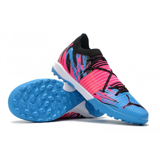 Puma Future Z 1.1 TF Low Pink Blue Black Men Football Boots