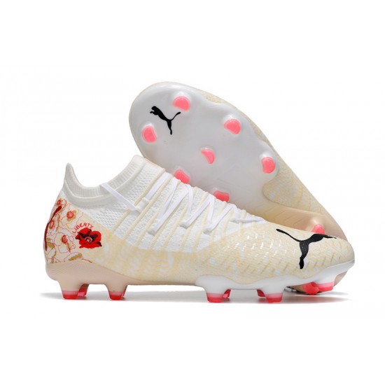 Puma Future Z 1.3 Instinct FG Low Beige Pink White For Women/Men Football Boots