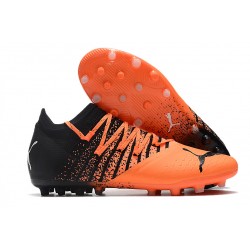 Puma Future Z 1.3 Instinct MG Low Black Orange Men Football Boots 