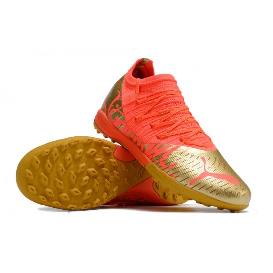 Puma Future Z 1.3 Instinct TF Low Red Gold Men Football Boots