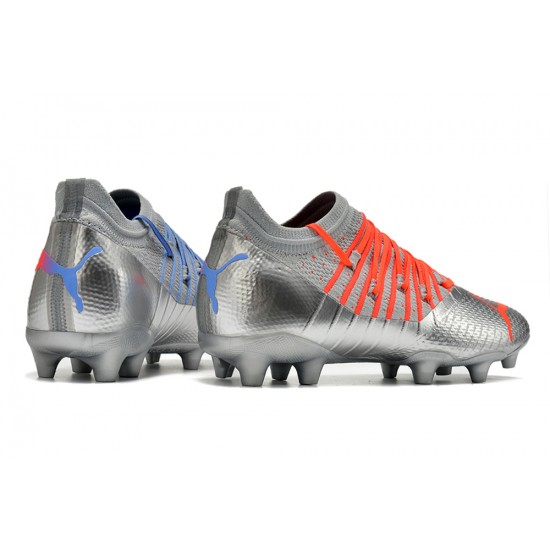 Puma Future Z 1.3 Instinct TF Low Silver Blue Red Men Football Boots