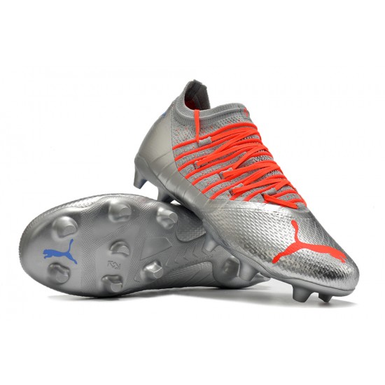 Puma Future Z 1.3 Instinct TF Low Silver Blue Red Men Football Boots