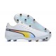 Puma King Ultimate Icon MG Low White Multi Men Football Boots