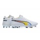 Puma King Ultimate Icon MG Low White Multi Men Football Boots