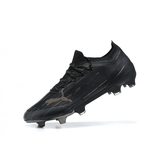 Puma Ultra 1.2 FG Black Gold Low Men Football Boots
