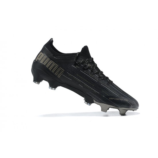 Puma Ultra 1.2 FG Black Gold Low Men Football Boots