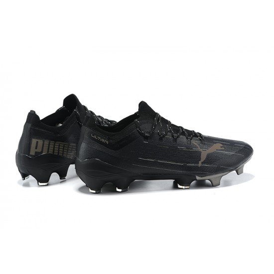 Puma Ultra 1.2 FG Black Gold Low Men Football Boots